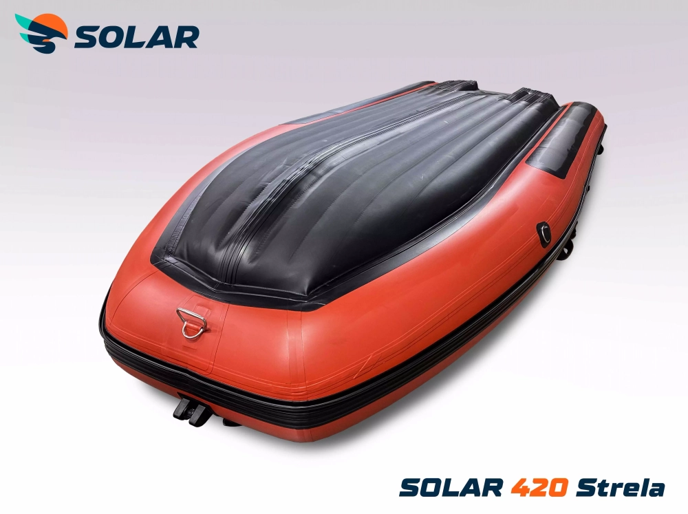 Лодка надувная моторная solar-420 strela jet tunnel