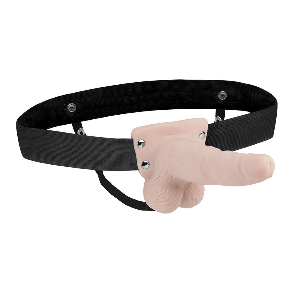 Шестидюймовый телесный страпон с USB-зарядкой