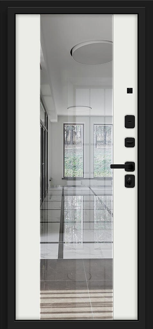 Optim Z-2 Нео Зеркало Муар черный/Белый 205*96 левое