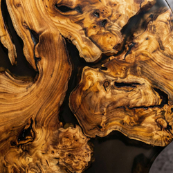 Каповый карагач эксклюзив с эпоксидной смолой