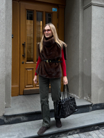 Манишка меховая шоколадный