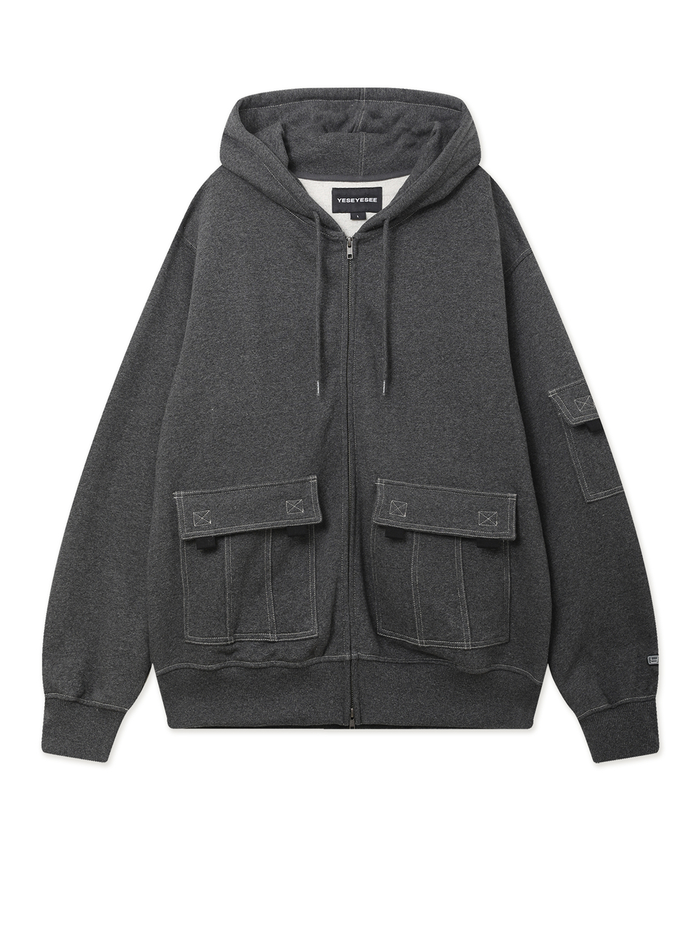 Толстовка С Капюшоном На Молнии Y.e.s Stitch Pocket Zip Up Hoodie