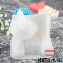 Силиконовый молд 3D «Геометрический мишка Большой»