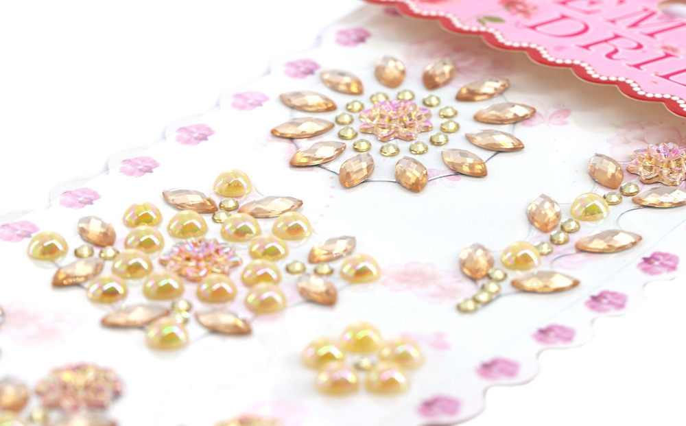 Наклейки-стразы Alingar, акриловые, "Перламутровые капли", пакет с европодвесом