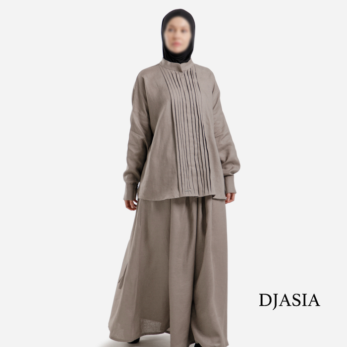 БЛУЗА СО СБОРКОЙ НА ГРУДИ LAYALI LINEN