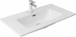 Тумба с раковиной Aquanet Вега 80 344123+254364 белая глянцевая