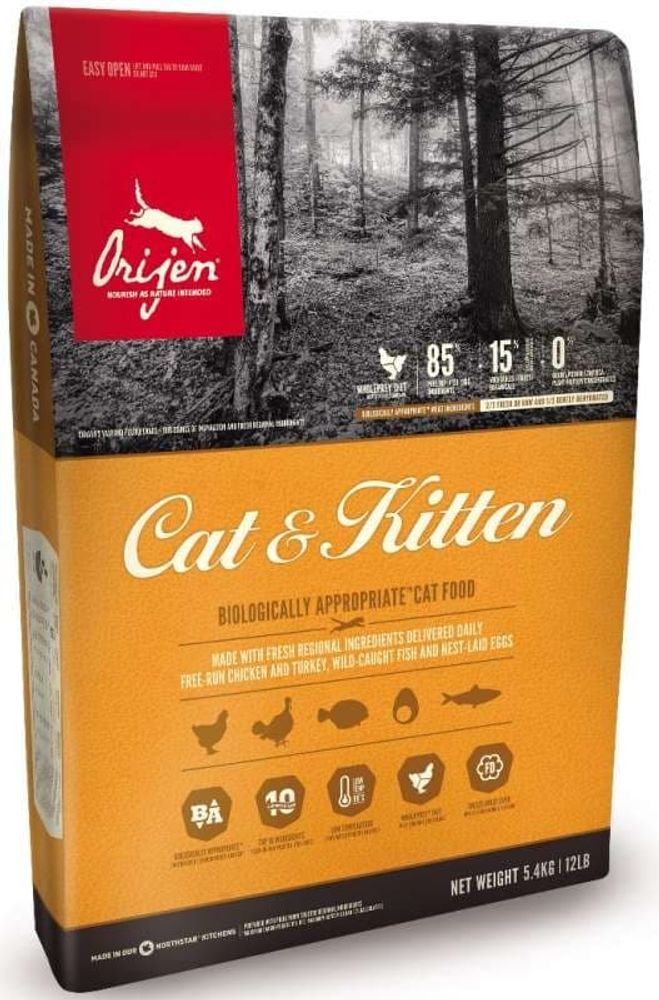 *ОРИДЖЕН КЭТ (85/15) /беззерновой корм для кошек всех пород/ 5,4кг