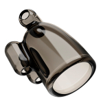 Дымчатая насадка-мастурбатор 6,2см с вибрацией Baile Vibrating Crystal Cap III BI-014631