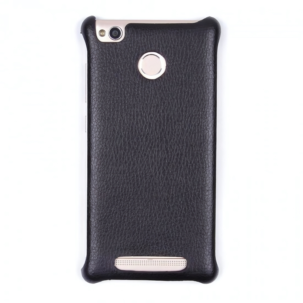 Накладка из экокожи для Xiaomi Redmi 3, 007106 Черный