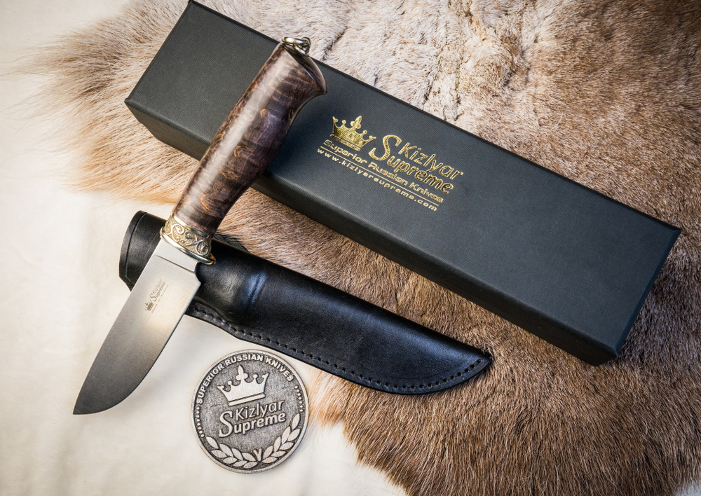 Охотничий нож Theseus M390 Satin темная рукоять