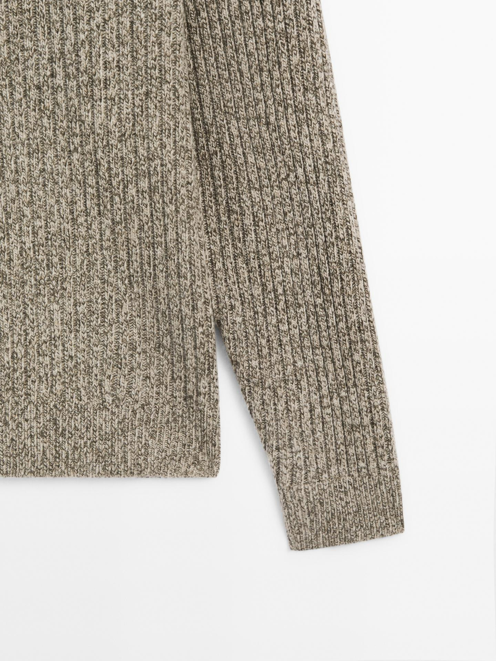 Massimo Dutti Свитер из смесовой шерсти, коричневый