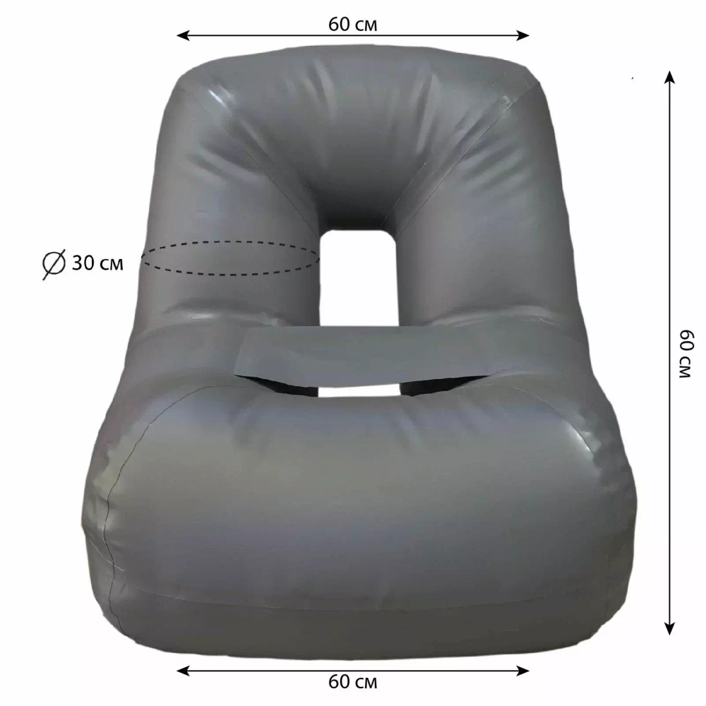 Надувное лодочное кресло USM серый (графит)