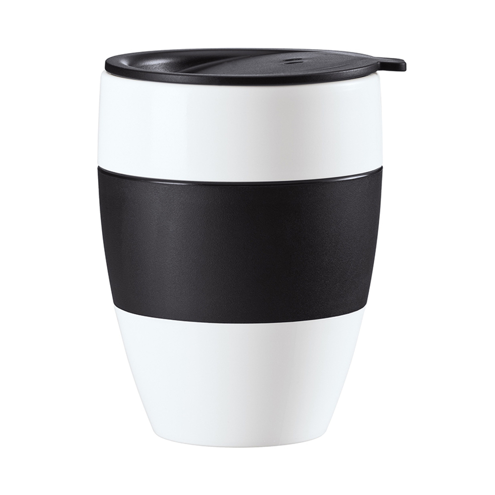 Термокружка AROMA TO GO 2.0, 400 мл, чёрно-белая Koziol