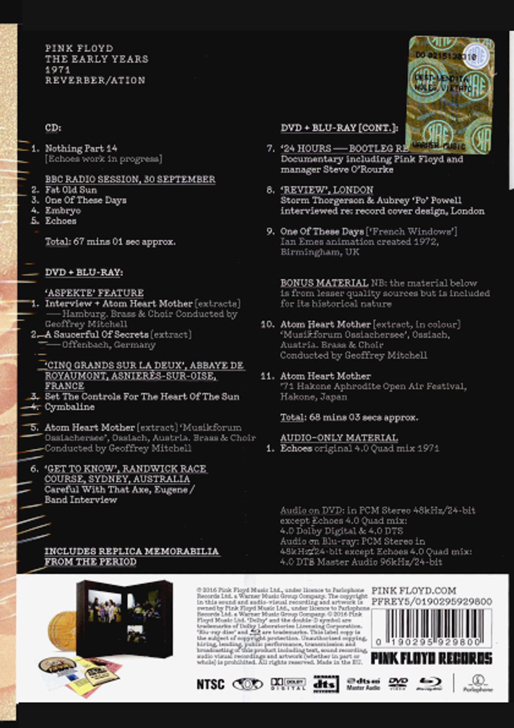 Pink Floyd / Reverber/ation (CD+DVD+Blu-ray)