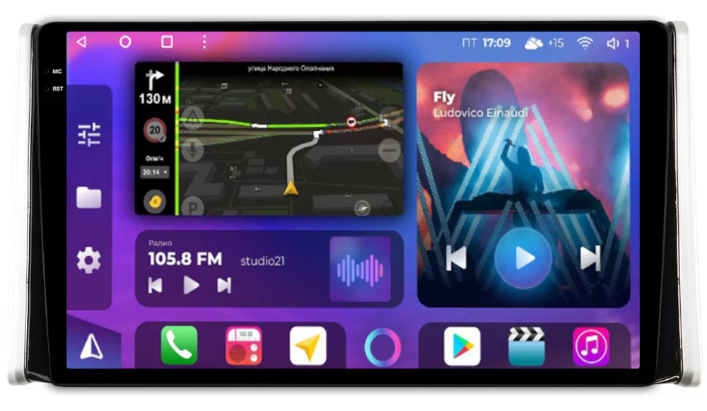 Магнитола для Toyota RAV4 5 2019-2022 (Китай) - FarCar BM10-8014F4 монитор 10.36" QLED на Android 14, TS10, 4+32Гб, CarPlay, 4G SIM-слот
