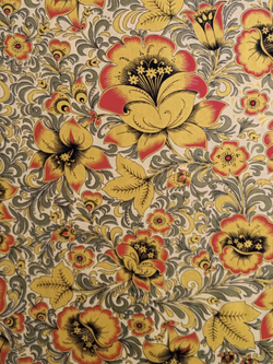 Ткань бязь плательная, рис. "Хохлома", ширина 150 см, арт. 34.7