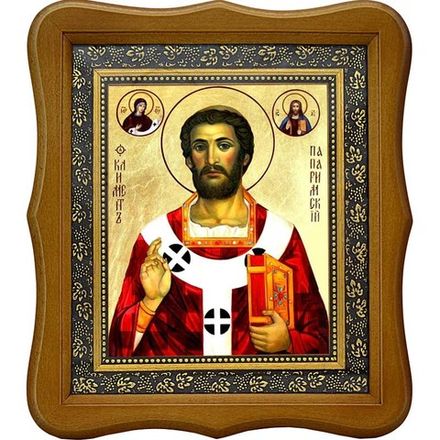 Климент Римский Священномученик папа Римский. Икона на холсте.