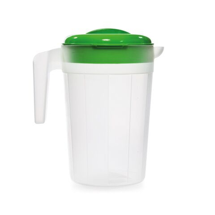 Кувшин 2,5л с крышкой,оранж.,пластик