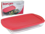 Форма жаропрочная прямоугольная 3800мл 400*250*60мм с пл.кр. "Borcam"