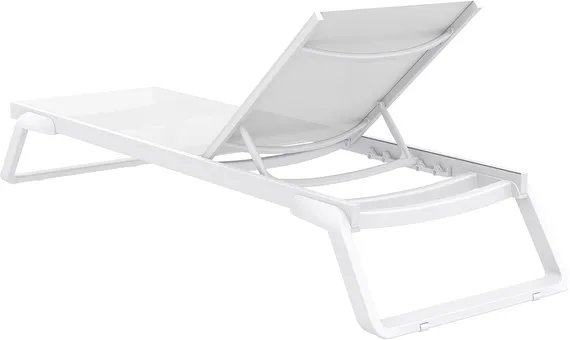 Шезлонг алюминиевый Tropic, белый