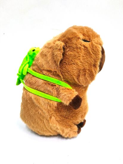 Мягкая игрушка Капибара с рюкзачком 23см