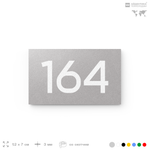 Номер на дверь 164, табличка на дверь для офиса, квартиры, кабинета, аудитории, склада, серый 120х70 мм, Айдентика Технолоджи