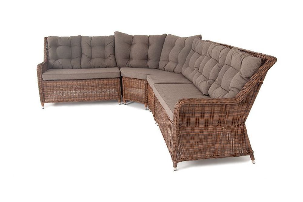 "Бергамо" модульный диван из ротанга, цвет коричневый