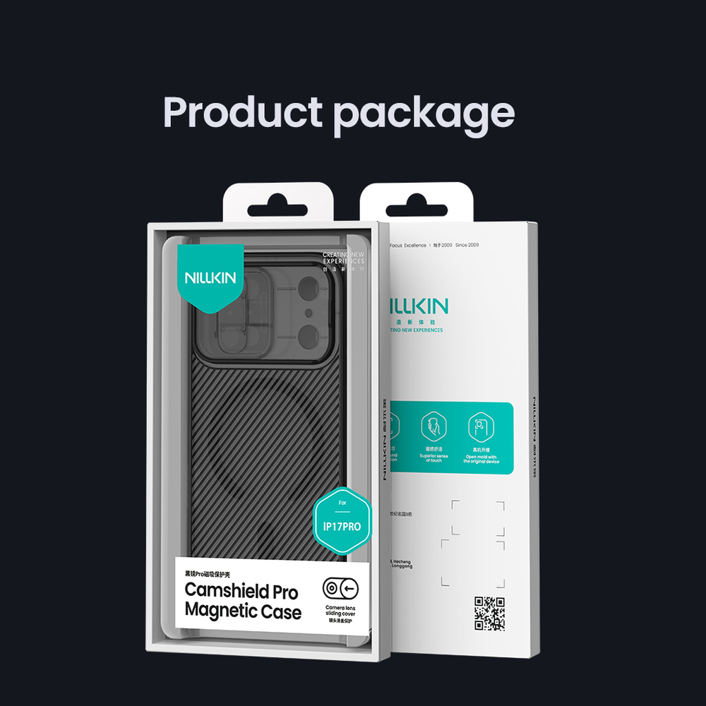 Чехол прозрачный тонированный c MagSafe на iPhone 17 Pro, серия CamShield Pro Magnetic (обновленная двойная защитная шторка для камеры) от Nillkin