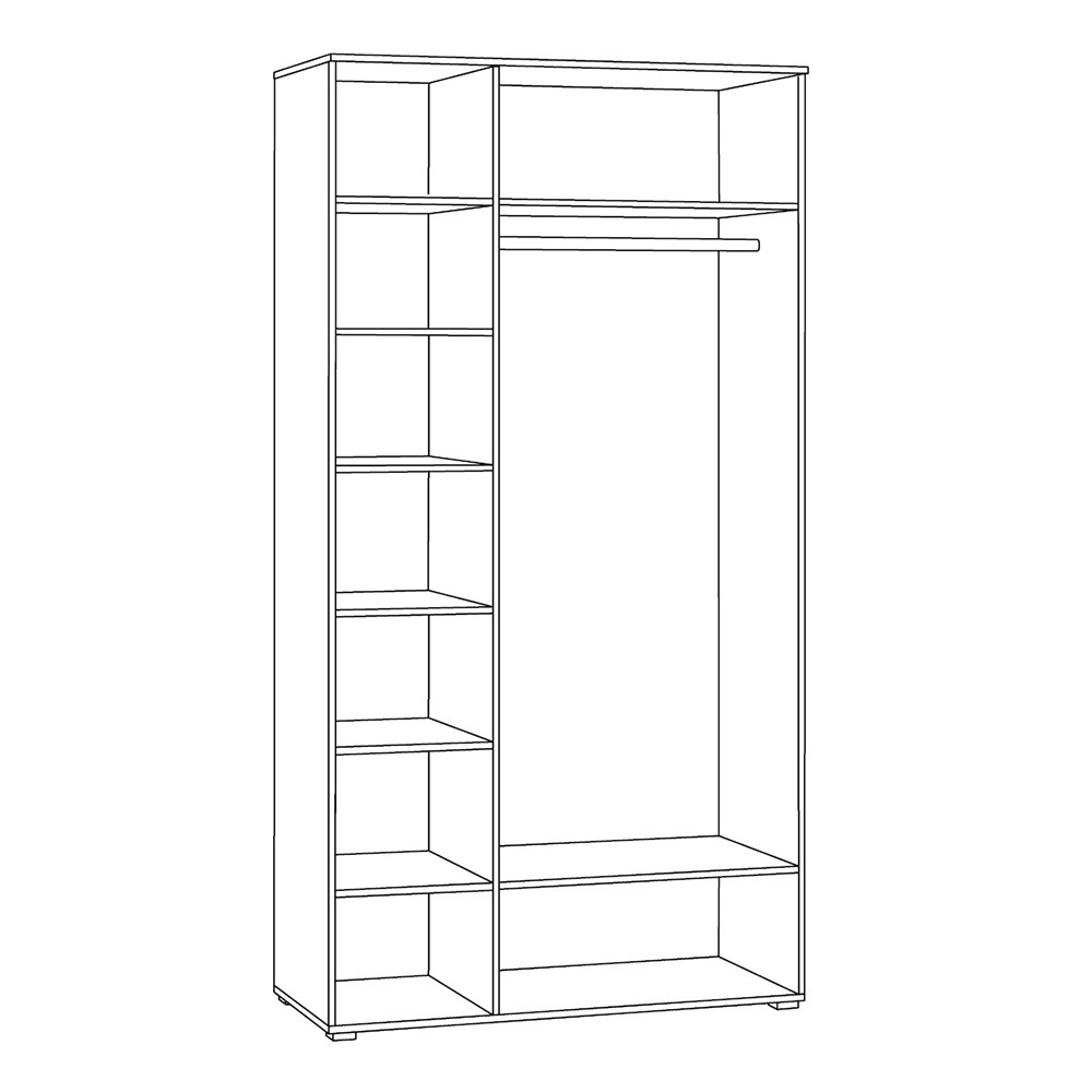 Шкаф для одежды 13.336.03, Белый шагрень, Дуб золотой