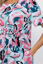 Платье Цветы лета (голубо-розовое) П13784-18М LT Collection (Акция)