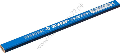 ЗУБР КСП HB, 180 мм, утолщенный стержень 3*6 мм, Строительный карандаш плотника, ПРОФЕССИОНАЛ (4-06305-18)