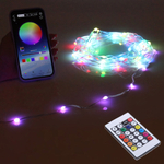 Гирлянда для дома НИТЬ-SMART 10 м 100 ламп LED, прозрачн.пров, более 200 реж, управление с пульта д/у,с телефона, IP-40, RGB (USB)