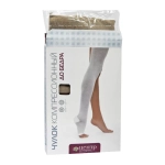 Чулки компрессионные до бедра 2 класс кремовые открытый мысок р.5