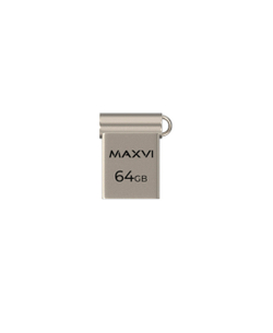 Карта памяти Maxvi USB MM 64GB metallic silver (FD64GBUSB20C10MM)