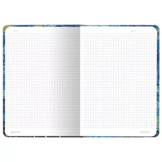 Gündəlik/Ajanda/Ежедневник/Diary Блокнот с резинкой в клетку 96л, А5  Van Gogh