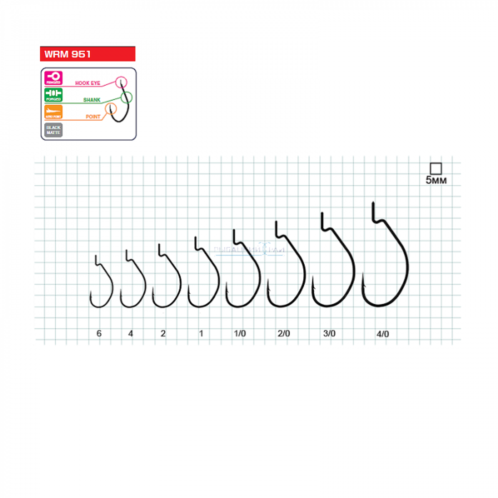Крючок Hayabusa офсет WRM95