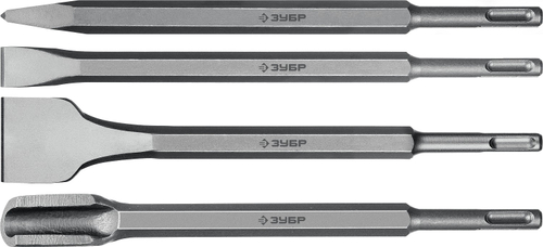 ЗУБР БУРАН, 4 шт, 250 мм, SDS-plus, набор зубил, Профессионал (29360-H4)