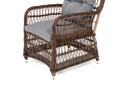 "Цесена" кресло плетеное из искусственного ротанга, цвет коричневый