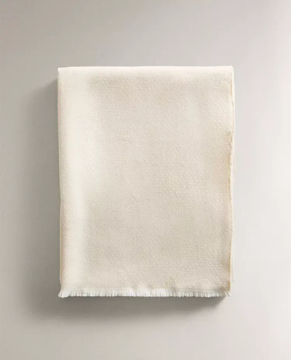 ZARA HOME ПЛЕД С ГЕОМЕТРИЧЕСКИМ УЗОРОМ, БЕЖЕВЫЙ