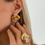 Кольцо Фиалка с рубинами и сапфирами, R0275-41/4