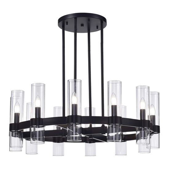 SL1237.403.12 Люстра подвесная ST-Luce Черный/Прозрачный E14 12*15W ISLA