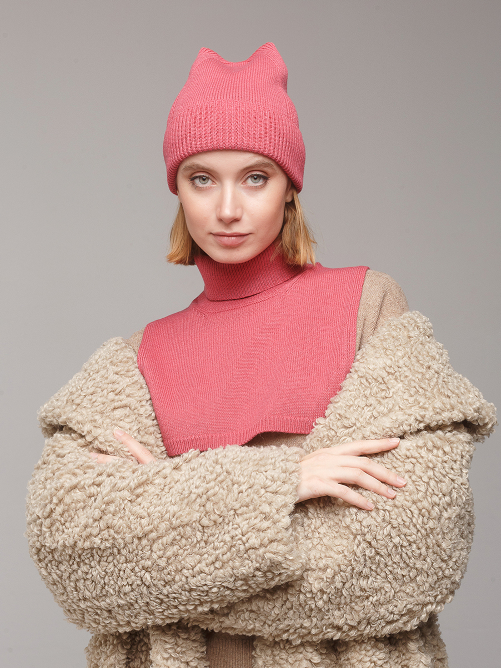 Манишка женская брусника