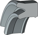 A164-075/1 PU Высокоэффективное U-образное штоковое уплотнение 75-85-11,5