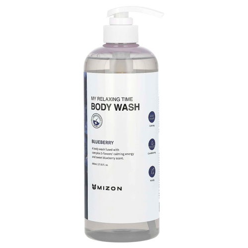 Mizon, My Relaxing Time, гель для душа, голубика, 800 мл (27,05 жидк. унции)
