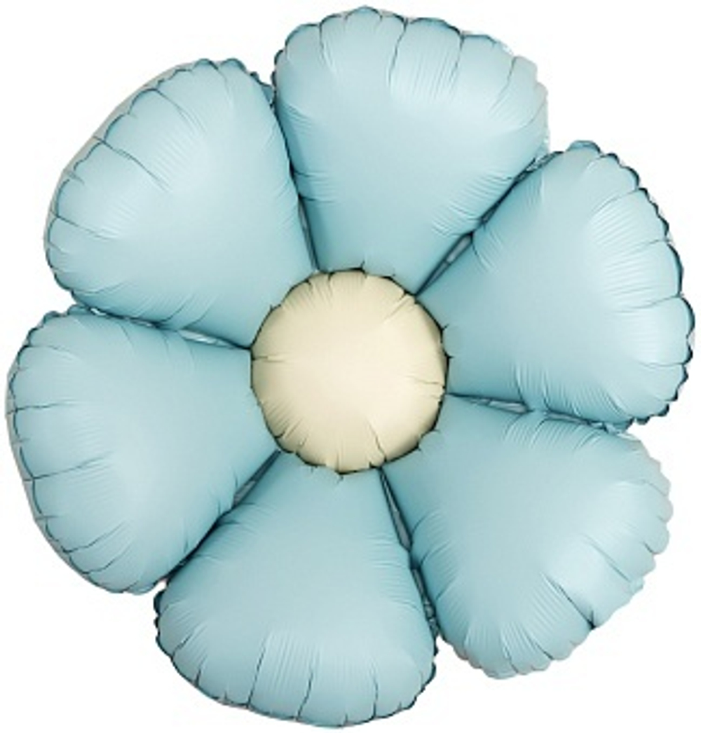 К Фигура Цветок Ромашка (надув воздухом) Нежно-голубой Сатин (24''/61 см)