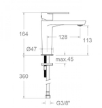 Смеситель для раковины ALEXIA 360403OC золото