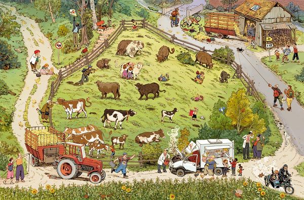 За городом. История в картинках