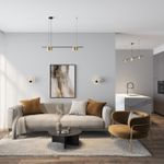 DK4061-BK+SG Подвесной светильник ORBIT, IP20, 4xGU10 LED до 15 Вт, черный + сатинированное золото, алюминий