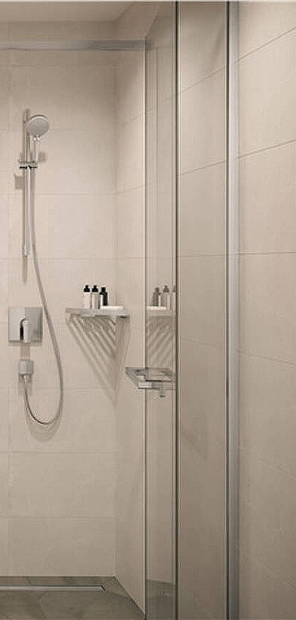 Ручка для душевой двери Hansgrohe AddStoris Шлифованный черный хром (41759340)
