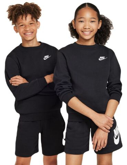 Детская теннисная куртка Nike Kids Sportswear Club Fleece Hoodie - black/white - Black